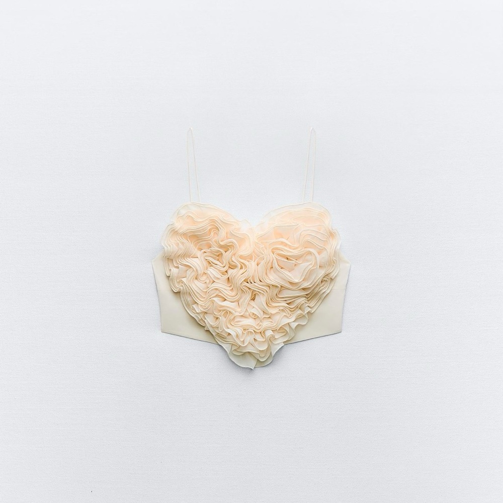 ZARA Voluminous Heart Top